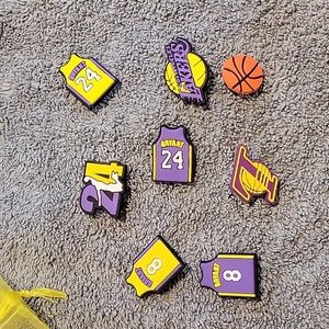 Croc charms 8 piece L.A. Lakers